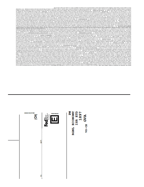 A single FedEx shipping label printed on one sheet